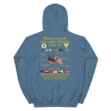 Load image into Gallery viewer, USS Carl Vinson (CVN-70) 2005 Cruise Hoodie - FAMILY