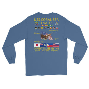 USS Coral Sea (CVA-43) 1967-68 Long Sleeve Cruise Shirt