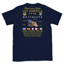 Load image into Gallery viewer, USS America (CV-66) 1995-96 Cruise Shirt - FAMILY