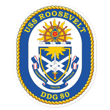 Load image into Gallery viewer, USS Roosevelt (DDG-80) Ship&#39;s Crest Vinyl Sticker