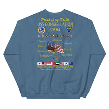 Load image into Gallery viewer, USS Constellation (CV-64) 1999 Cruise Sweatshirt - FAMILY