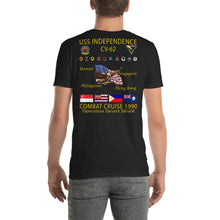 Load image into Gallery viewer, USS Independence (CV-62) 1990 Cruise Shirt