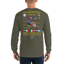 Load image into Gallery viewer, USS Enterprise (CVN-65) 2012 Long Sleeve Cruise Shirt