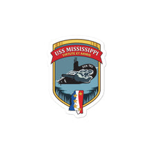 Load image into Gallery viewer, USS Mississippi (SSN-782) Ship&#39;s Crest Vinyl Shirt
