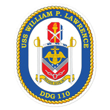Load image into Gallery viewer, USS William P. Lawrence (DDG-110) Ship&#39;s Crest Vinyl Sticker
