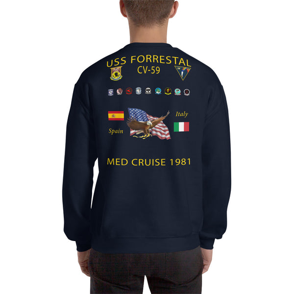 USS Forrestal (CV-59) 1981 Cruise Sweatshirt