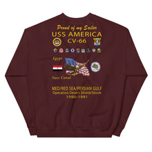 Load image into Gallery viewer, USS America (CV-66) 1990-91 Cruise Sweatshirt ver 1 - FAMILY