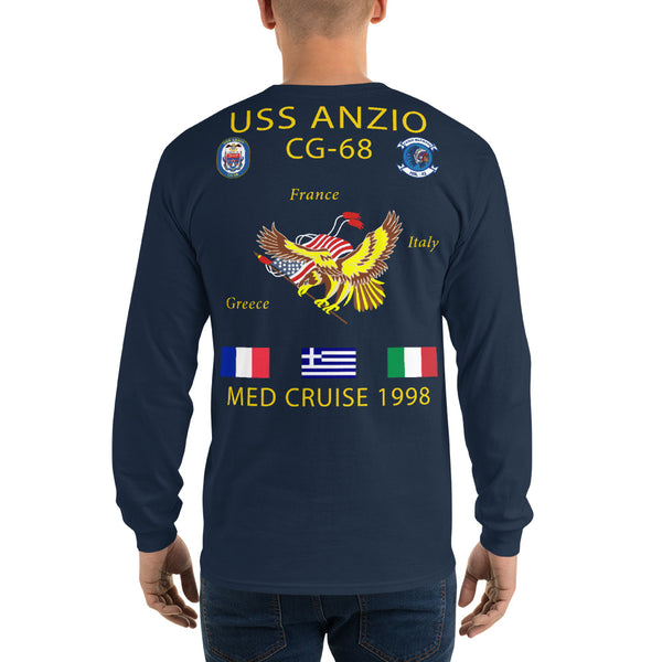 USS Anzio (CG-68) 1998 Long Sleeve Cruise Shirt