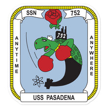 Load image into Gallery viewer, USS Pasadena (SSN-752) Ship&#39;s Crest Vinyl Sticker