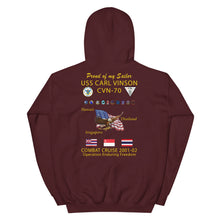 Load image into Gallery viewer, USS Carl Vinson (CVN-70) 2001-02 Cruise Hoodie - FAMILY