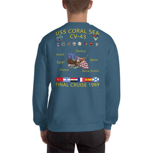 USS Coral Sea (CV-43) 1989 Cruise Sweatshirt
