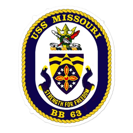 USS Missouri (BB-63) Ship's Crest Vinyl Sticker