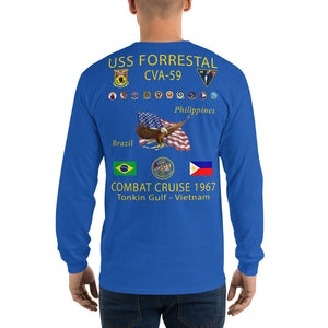 USS Forrestal (CVA-59) 1967 Long Sleeve Cruise Shirt