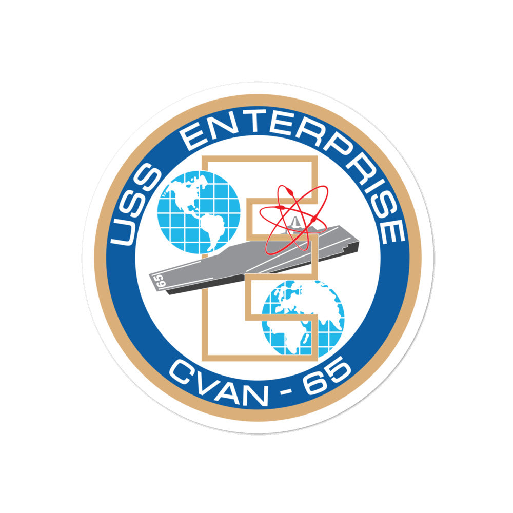 USS Enterprise (CVAN-65) Ship's Crest Vinyl Sticker