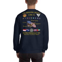 Load image into Gallery viewer, USS Abraham Lincoln (CVN-72) 1995 Cruise Sweatshirt