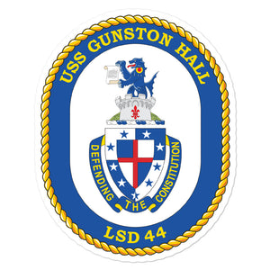 USS Gunston Hall (LSD-44) Ship's Crest Vinyl Sticker