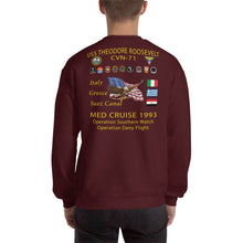 Load image into Gallery viewer, USS Theodore Roosevelt (CVN-71) 1993 Cruise Sweatshirt