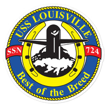 Load image into Gallery viewer, USS Louisville (SSN-724) Ship&#39;s Crest Vinyl Sticker