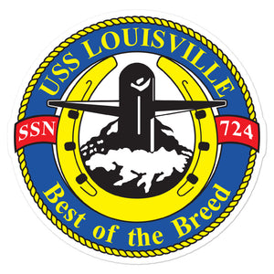 USS Louisville (SSN-724) Ship's Crest Vinyl Sticker
