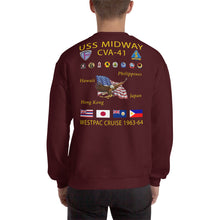 Load image into Gallery viewer, USS Midway (CVA-41) 1963-64 Cruise Sweatshirt