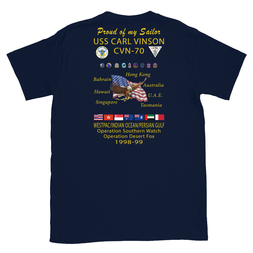 USS Carl Vinson (CVN-70) 1998-99 Cruise Shirt - Family