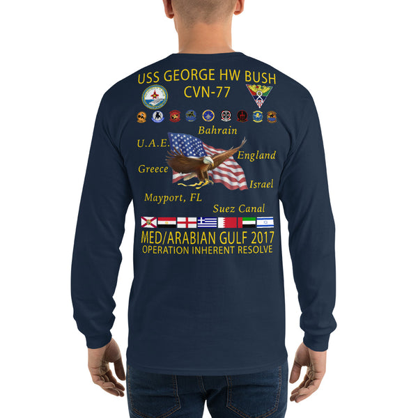 USS George HW Bush (CVN-77) 2017 Long Sleeve Cruise Shirt