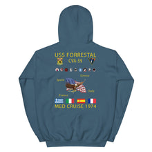 Load image into Gallery viewer, USS Forrestal (CVA-59) 1974 Cruise Hoodie