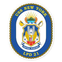 Load image into Gallery viewer, USS New York (LPD-21) Ship&#39;s Crest Vinyl Sticker