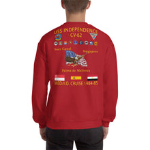 Load image into Gallery viewer, USS Independence (CV-62) 1984-85 Cruise Sweatshirt