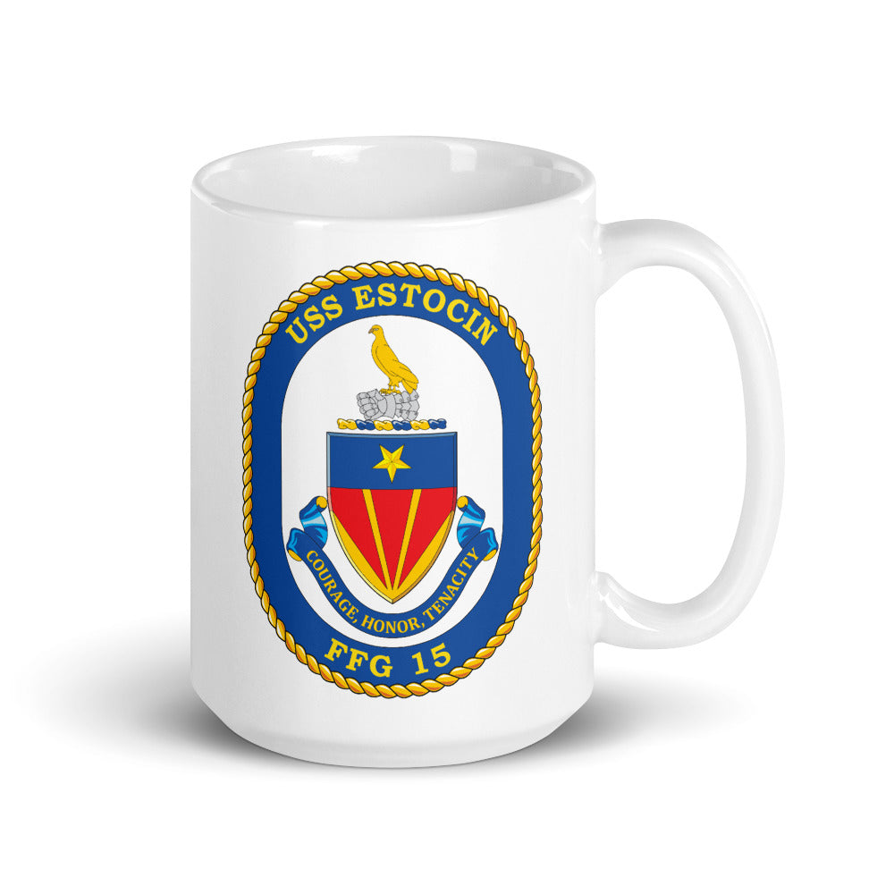 USS Estocin (FFG-15) Ship's Crest Mug