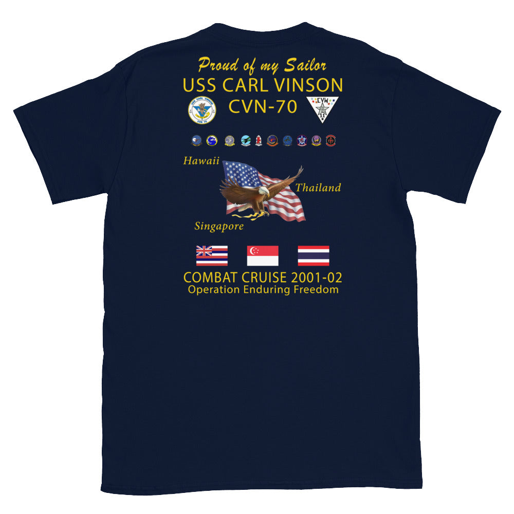 USS Carl Vinson (CVN-70) 2001-02 Cruise Shirt - FAMILY