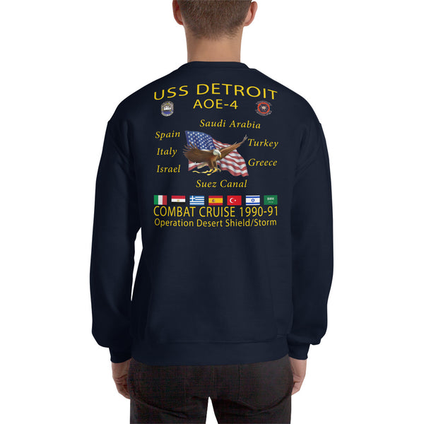 USS Detroit (AOE-4) 1990-91 Operation Desert Shield/Storm Cruise Sweatshirt