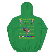 Load image into Gallery viewer, USS Midway (CV-41) 1987-88 Cruise Hoodie