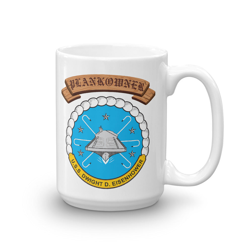 USS Dwight D. Eisenhower (CVN-69) Plankowner Crest Mug