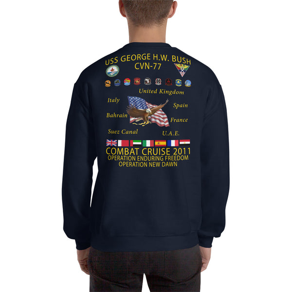 USS George HW Bush (CVN-77) 2011 Cruise Sweatshirt