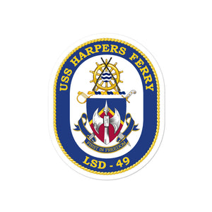 USS Harpers Ferry (LSD-49) Ship's Crest Vinyl Sticker