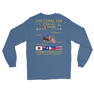 USS Coral Sea (CVA-43) 1973 Long Sleeve Cruise Shirt