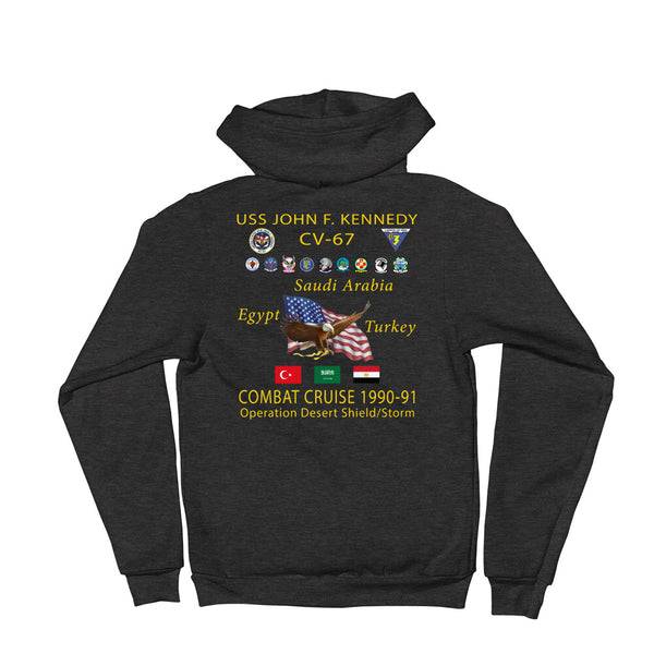 USS John F. Kennedy (CV-67) 1990-91 Cruise Zip Hoodie