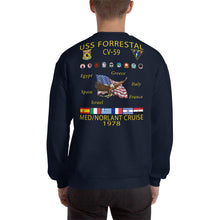 Load image into Gallery viewer, USS Forrestal (CV-59) 1978 Cruise Sweatshirt