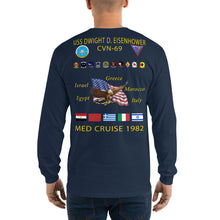 Load image into Gallery viewer, USS Dwight D. Eisenhower (CVN-69) 1982 Long Sleeve Cruise Shirt