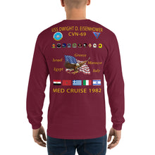 Load image into Gallery viewer, USS Dwight D. Eisenhower (CVN-69) 1982 Long Sleeve Cruise Shirt