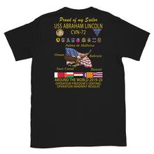 Load image into Gallery viewer, USS Abraham Lincoln (CVN-72) 2019-20 Cruise Shirt - Family