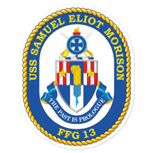 Load image into Gallery viewer, USS Samuel Eliot Morison (FFG-13) Ship&#39;s Crest Vinyl Sticker