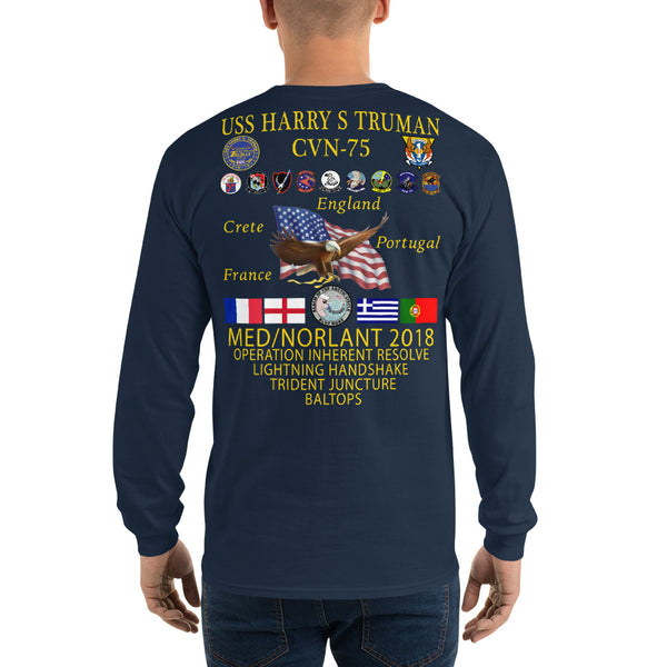 USS Harry S. Truman (CVN-75) 2018 Long Sleeve Cruise Shirt
