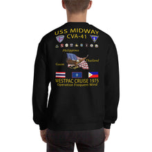 Load image into Gallery viewer, USS Midway (CVA-41) 1975 Cruise Sweatshirt