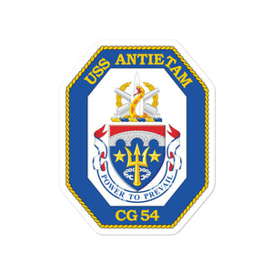 USS Antietam (CG-54) Ship's Crest Vinyl Sticker