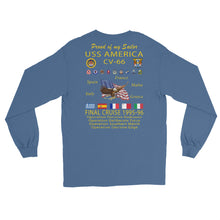 Load image into Gallery viewer, USS America (CV-66) 1995-96 Long Sleeve Cruise Shirt - FAMILY