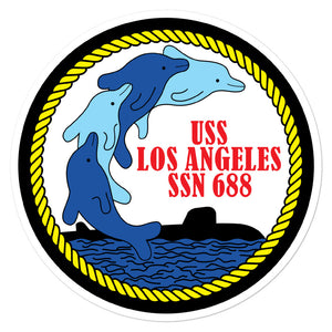 USS Los Angeles (SSN-688) Ship's Crest Vinyl Sticker