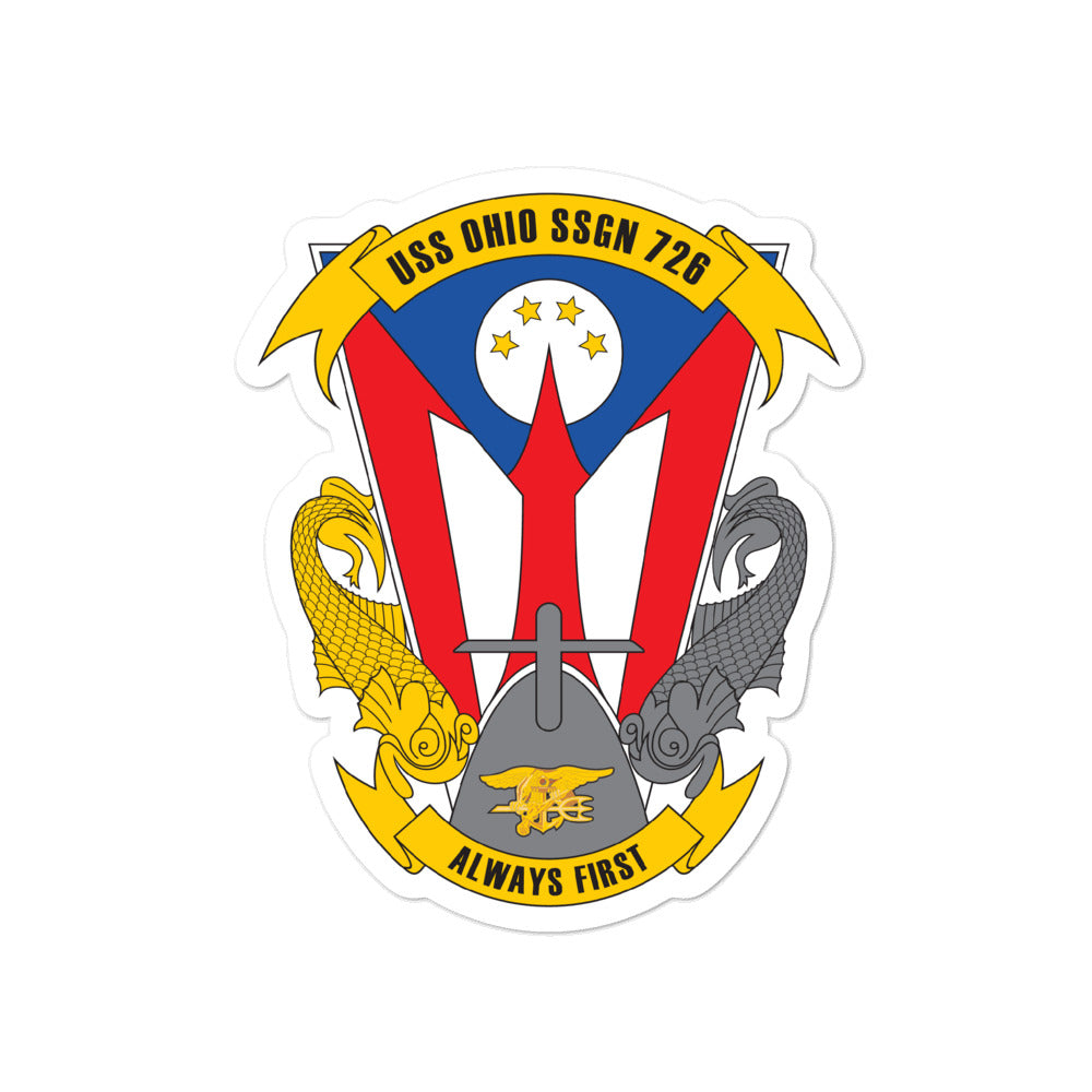 USS Ohio (SSGN-726) Full Ship's Crest Vinyl Sticker