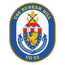 Load image into Gallery viewer, USS Bunker Hill (CG-52) Ship&#39;s Crest Vinyl Sticker